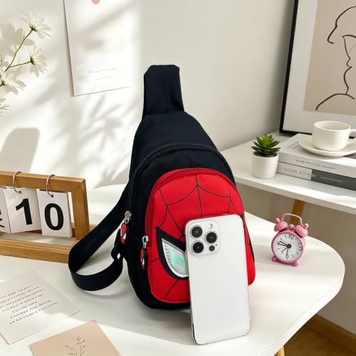 ACZHHZC Spider Cartoon Crossbody Backpack Sp1 Small Sling Bag for Men Women