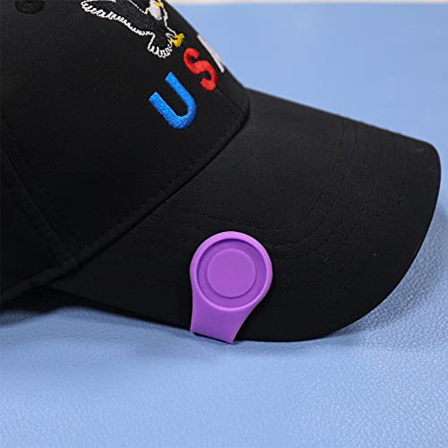 Myartte Magnetic Silicone Golf Ball Marker Hat Clip - Pack of 7, Strong Closure for Men & Women