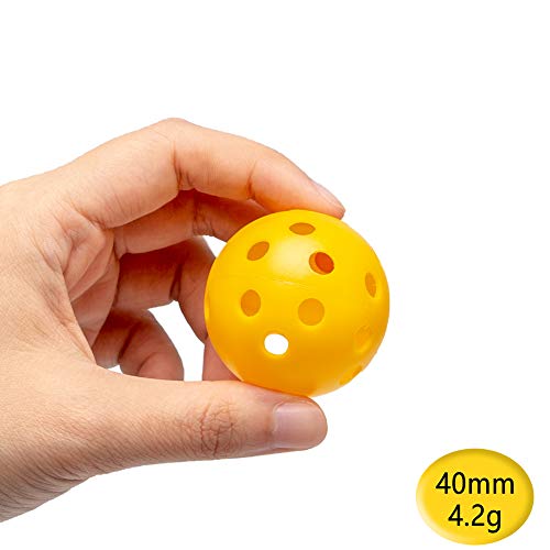 Hollow Golf Practice Balls - 40mm Airflow Training Balls - Mixed Color 12 Pcs
