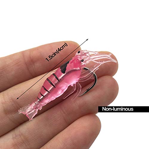 Micro Shrimp Lures - Scented Fishing Bait for Trout & Bass - 20 Pack
