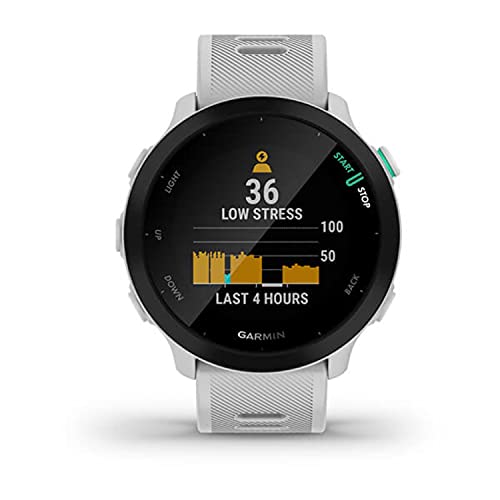 Garmin Forerunner 55 GPS Running Watch - White, Renewed