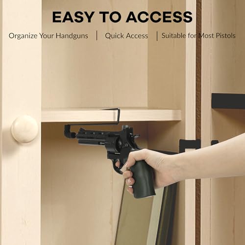 Pistol Rack Gun Safe Organizer - 2 Pack Handgun Hangers
