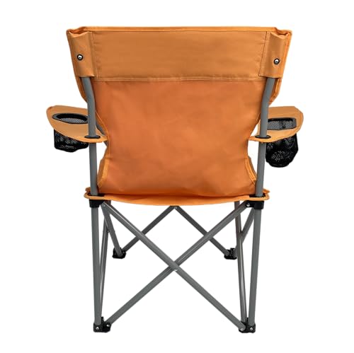Mountain Summit Gear Orange Folding Camping Chair with Carry Bag - 300 lbs Capacity