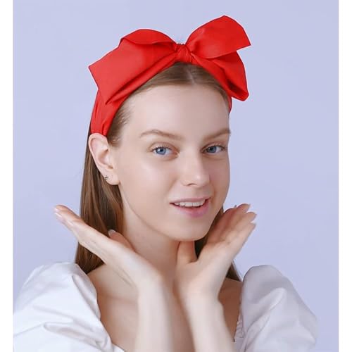 Red Bow Headband for Women - Cute Big Bow Hair Accessories