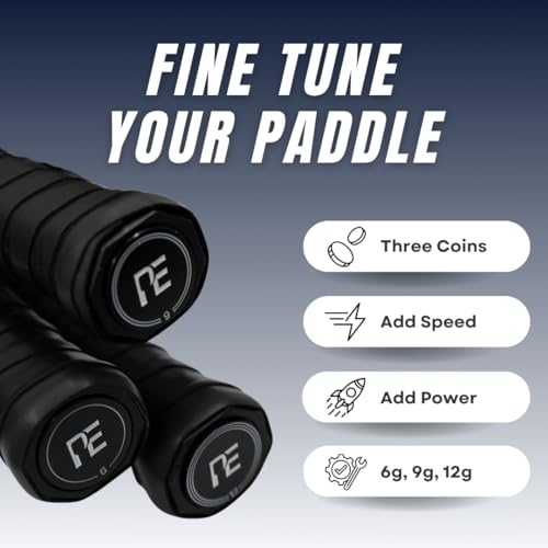 Pickleball Effect End Cap Coins & Paddle Weights - 6, 9 & 12g Set for Paddle Balance