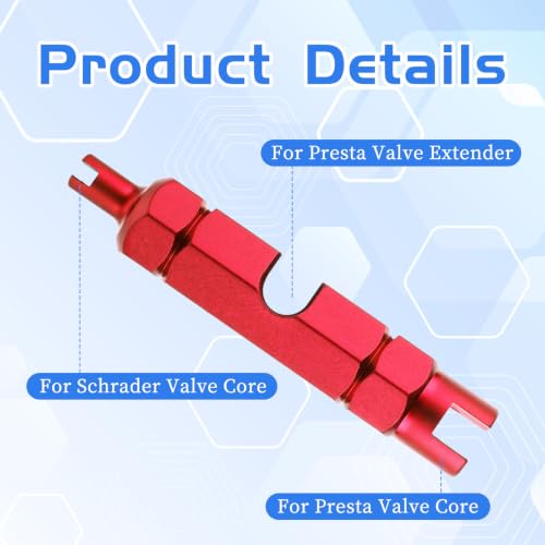 Valve Core Repair Tool Set - 2 Pcs, Red Valve Core Remover