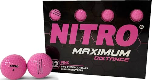 Nitro Maximum Distance Golf Balls - 12-Pack Hot Pink