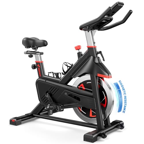 Magnetic Exercise Bike for Home Gym - S38 Red, 300 lbs Capacity