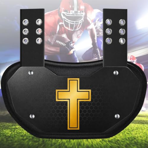 Mieaoll Golden Cross Youth Football Backplate Lower Back Protector ABS Shield