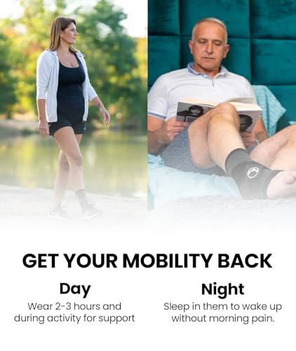 Ankle Compression Sleeve for Plantar Fasciitis Relief - Adjustable Support