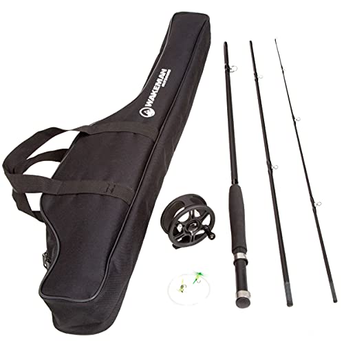 Wakeman Outdoors Fly Fishing Rod & Reel Combo Starter Kit with Case