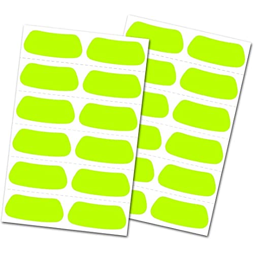 Adhesive Eye Black Stickers for Athletes - 12 Pairs - Optic Yellow