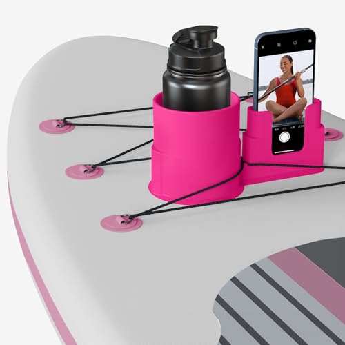 2-in-1 Paddleboard Cup Holder - Pink | Stable Drink & Phone Holder