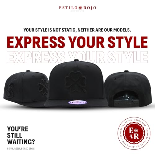 Ferreti Hats FT09 Clover Good Luck Baseball Cap Black - Adjustable Snapback