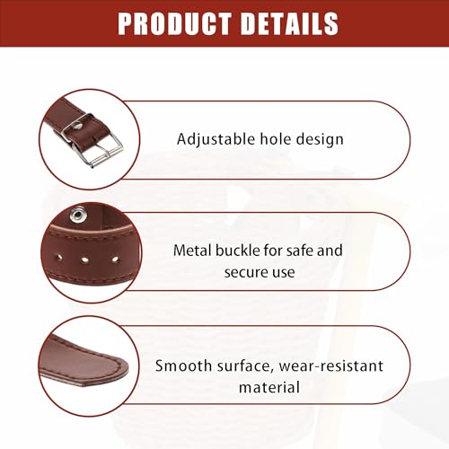 2PCS Adjustable Brown Leather Bike Basket Straps - Vintage Style