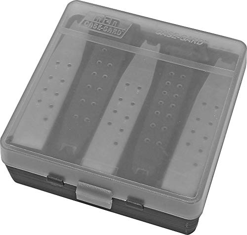Compact Handgun Magazine Case for 5 Double-Stack Magazines - Clear Smoke