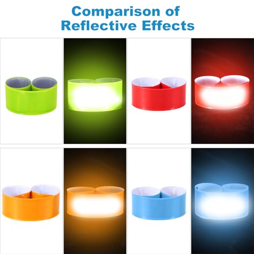High Visibility Reflective Slap Bands - Yellow Safety Wrist Straps