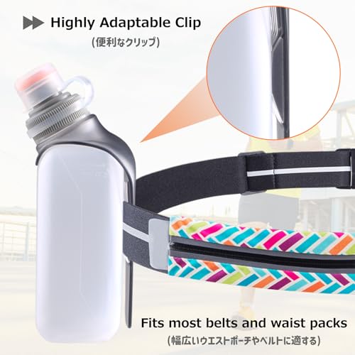 250ml BPA-Free Running Water Bottle with Clip - Leakproof Flask