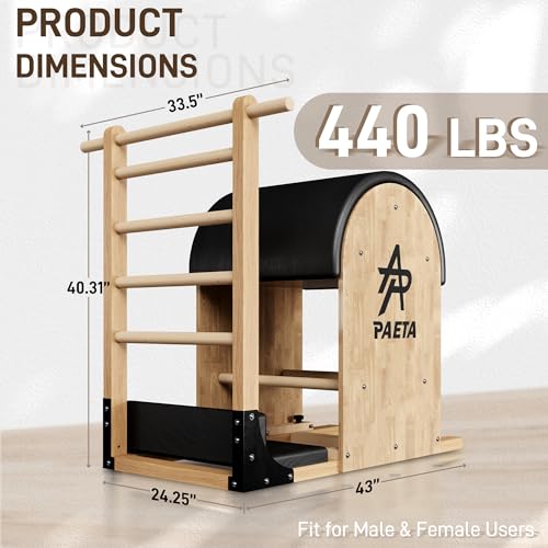 Wooden Pilates Ladder Barrel - Spine Corrector for Home Workout