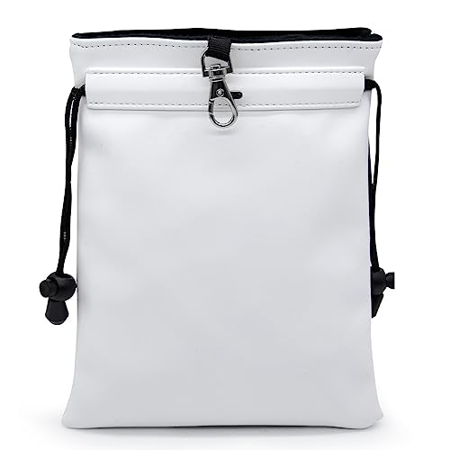 Ace of Spade Golf Valuables Bag with Drawstrings - PU Leather Tee Pouch for Men & Women