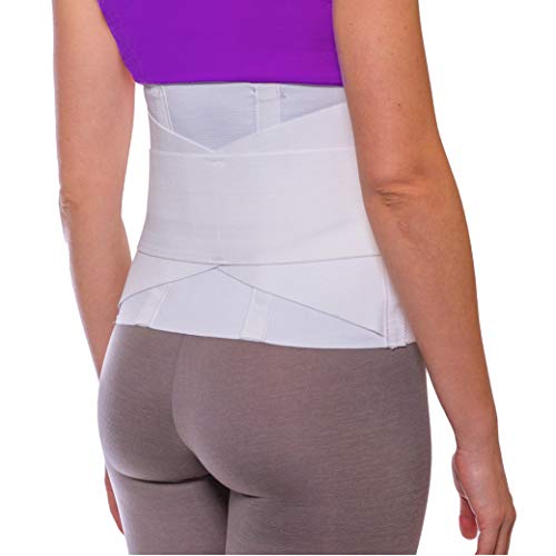 BraceAbility Women's Medium Back Brace for Lower Back Pain, Lumbar Support Belt, Discreet & Adjustable