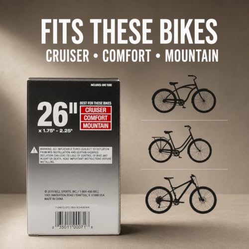 Bicycle Inner Tube - 26" x 1.75-2.25" with Schrader Valve