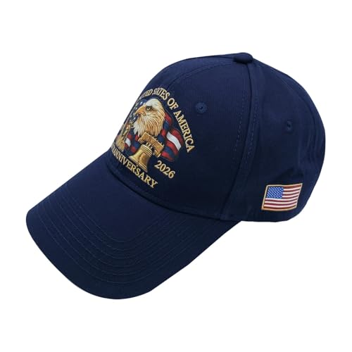 USA 250th Anniversary Patriotic Cap - Blue Eagle Hat