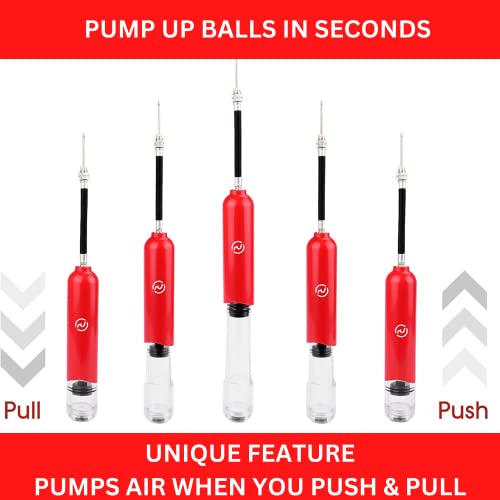 Ball Pump for Sports Balls - 5 Needles Basketball Pump, Soccer Air