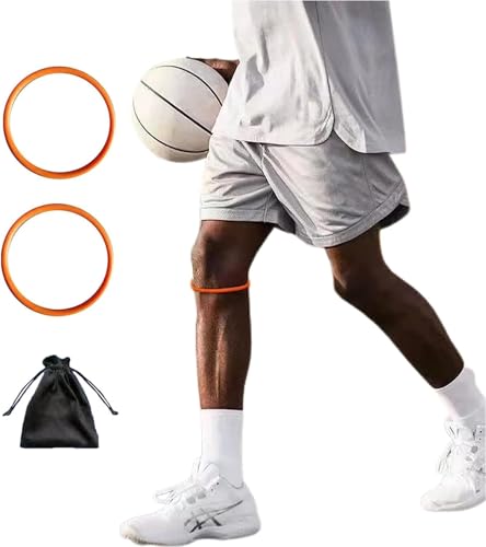 Patellar Tendon Knee Support Strap - Silicone Anti-Slip Brace - Orange