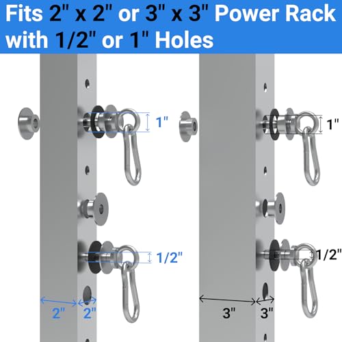 Vatemechie Leg Hold Down Attachments for Power Racks - Heavy-Duty Steel, 1-Pack