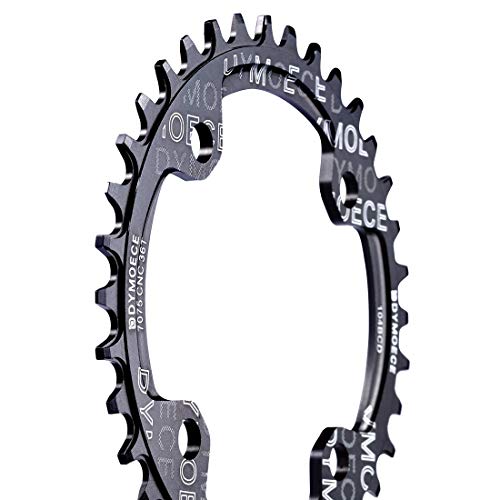 104BCD Round Bike Chainring 36T - Black, 9/10/11 Speed MTB