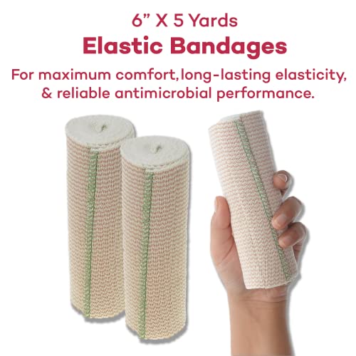 6" Elastic Bandage Wrap with Self-Closure - Pack of 2