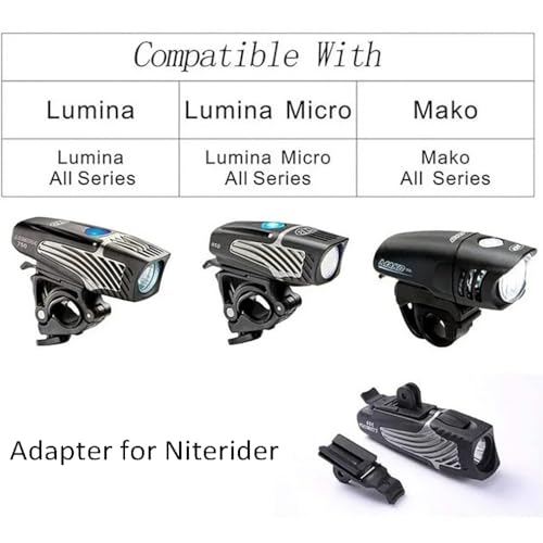 3-Pack Bike Light Adapter Mount for NiteRider Lumina & Mako