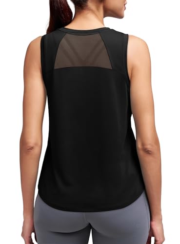 Open Back High Neck Tank Tops for Women - Athletic Gym Wear