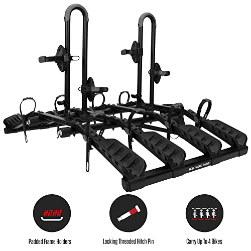 4-Bike Hitch Mount Bike Rack - Safe & Secure Transport for Cars