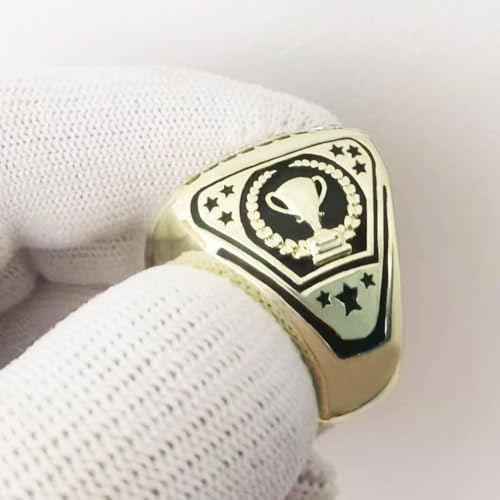 Baseball Championship Ring Trophy Set - 12 Pcs, Size 10, Gold