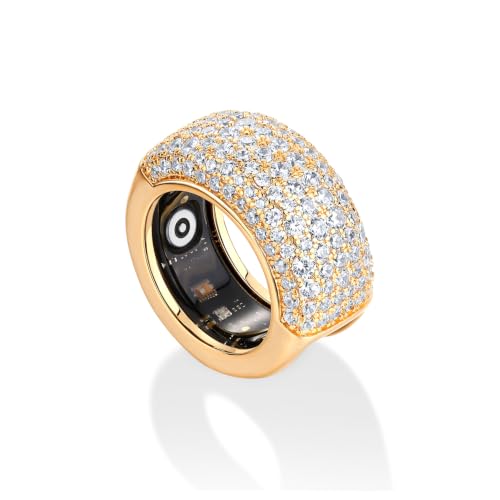 14K Gold Plated Pavé Smart Ring Cover for Oura Ring Gen 4