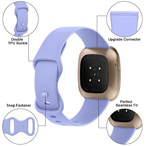 3 Pack Soft Sport Watch Bands for Smart Watches - Lavender, Large