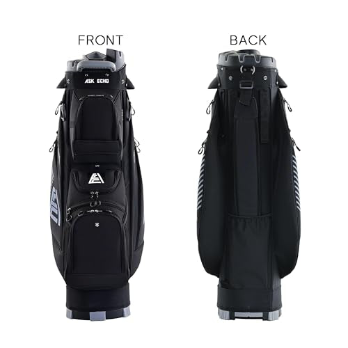 Golf Cart Bag - ASK ECHO T-Lock 3.0 with 14-Way Divider - Black
