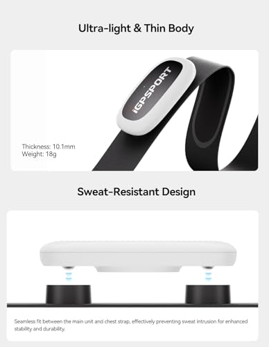 HR50 Cycling Sensor Chest Strap - IPX7 Waterproof Bluetooth