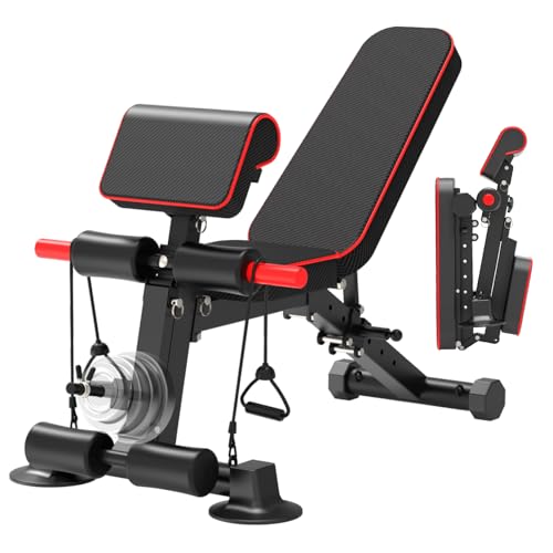 Adjustable Weight Bench for Home Gym - Black, 1050lbs Capacity