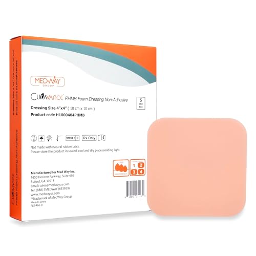 Hydrophilic Foam Dressing 4"x4" - Non-Adhesive, Box of 5