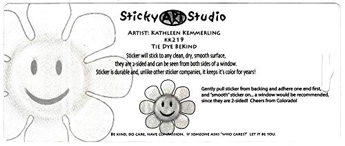 Be Kind Tie Dye Window Sticker - 6.5" x 2.25" Decal