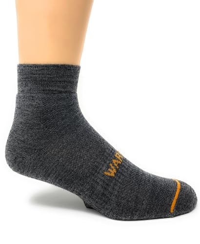 Charcoal Medium Warrior Alpaca Socks - All-American Ankle High Quarter Crew Unisex Sport Socks