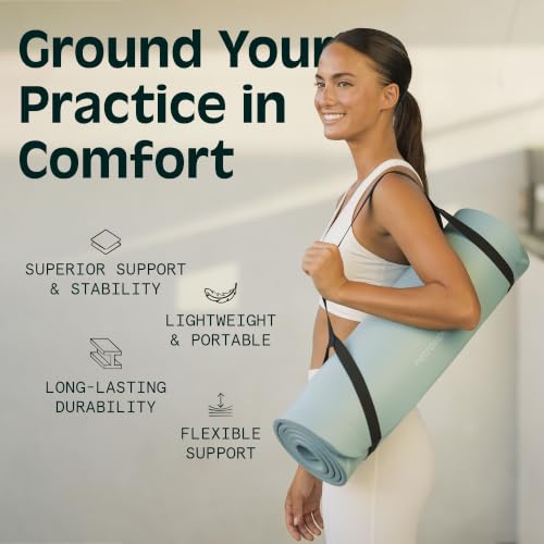Extra Thick Non-Slip Yoga Mat - 1/2 Inch, 72x24in - Boysenberry