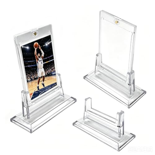 4PCS Magnetic Trading Card Holders with Acrylic Stands