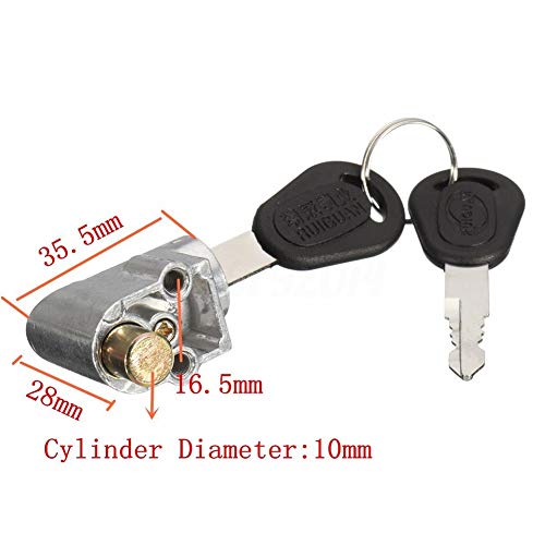 Portable Anti-Theft Key Lock - 15mm Lock Cylinder, Silver
