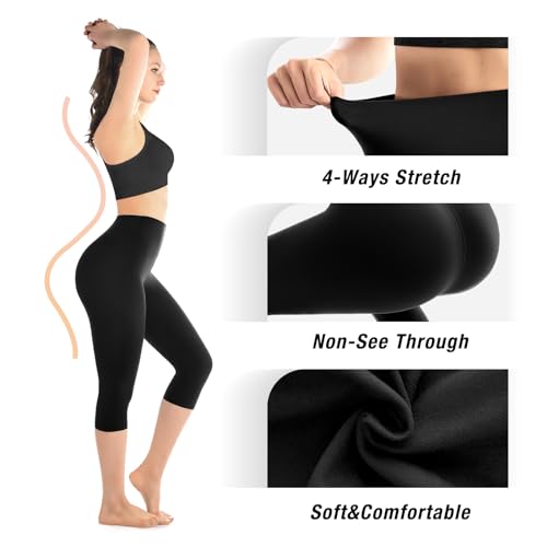 Capri Leggings for Women - Small-Medium, Grey
