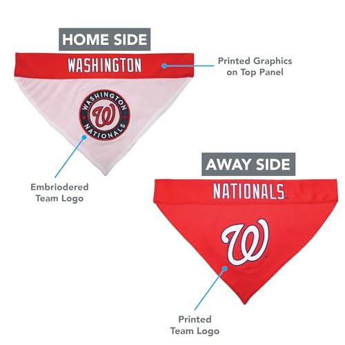 MLB Washington Nationals Reversible Pet Bandana - Small/Medium