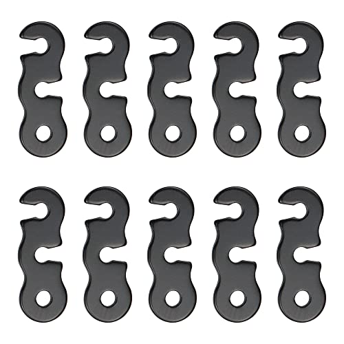 10-Piece Aluminum Guyline Cord Adjusters - Lightweight Tent Tensioners